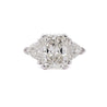 7.68 Carat TW Radiant Cut & Trillion Cut Three Stone Engagement Ring