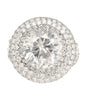 7.71 Carat Round Cut I2 Natural Diamond Cluster Ring in 18K White Gold