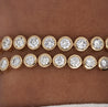 7.8-10 Carat Natural Diamond Bezel Set 18K Gold Tennis Bracelet 7"