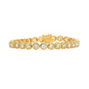 7.8-10 Carat Natural Diamond Bezel Set 18K Gold Tennis Bracelet 7"-Bracelet-ASSAY