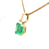 8 Carat Colombian Emerald Solitaire Pendant Necklace in 14k Gold-Necklaces-ASSAY