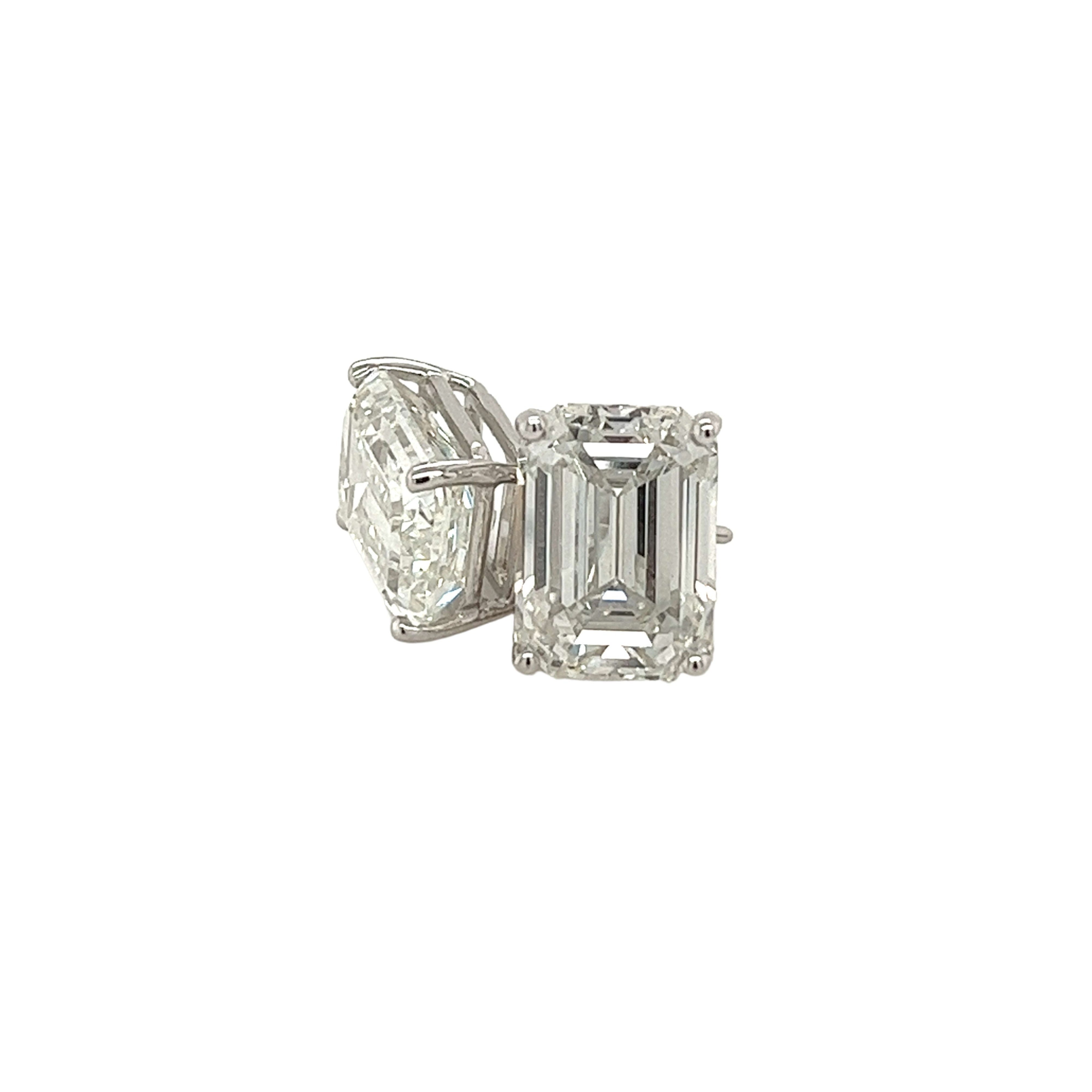 8 Carat TW Emerald Cut Lab Grown Diamond Stud Earrings | IGI Certified-Earrings-ASSAY