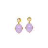 86.44 Carat Purple Jadeite Jade and Diamond Gold Necklace and Earrings Set