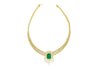 8.12 Carat Colombian Emerald & Diamond Chandelier Regal Choker Necklace in 18k