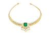 8.12 Carat Colombian Emerald & Diamond Chandelier Regal Choker Necklace in 18k