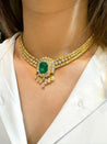 8.12 Carat Colombian Emerald & Diamond Chandelier Regal Choker Necklace