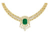 8.12 Carat Colombian Emerald & Diamond Chandelier Regal Choker Necklace in 18k