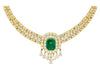 8.12 Carat Colombian Emerald & Diamond Chandelier Regal Choker Necklace