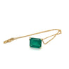 8.67 Carat VIVID Green Colombian Emerald Solitaire Pendant Necklace in 18K Gold-ASSAY