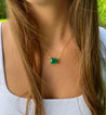 8.67 Carat VIVID Green Colombian Emerald Solitaire Pendant Necklace in 18K Gold-Emerald Pendant-ASSAY