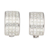 8.82 CTTW Princess Cut Natural Diamond Clip On Earrings in 18K White Gold-Earrings-ASSAY