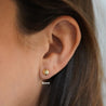 8mm Half Sphere Ball 14K Gold Diamond Cut Studs