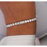 9-6 Carat Round & Emerald Cut Center Lab Diamond Tennis Bracelet in 18K