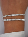 9-6 Carat Round & Emerald Cut Center Lab Diamond Tennis Bracelet in 18K