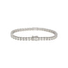 9-6 Carat Round & Emerald Cut Center Lab Diamond Tennis Bracelet in 18K