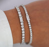 9-6 Carat Round & Emerald Cut Center Lab Diamond Tennis Bracelet in 18K