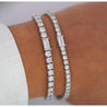 9-6 Carat Round & Emerald Cut Center Lab Diamond Tennis Bracelet in 18K