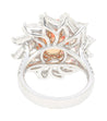 9.10 Carat Ceylon No Heat Padparadscha Pinkish Orange Sapphire and Diamond Ring-Rings-ASSAY