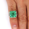 AGL Cert. 12 Carat Colombian Emerald Art Deco Antique Platinum Ring