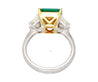 AGL Cert. 2.44 Carat No Oil Colombian Emerald & Trapezoid Diamond Ring