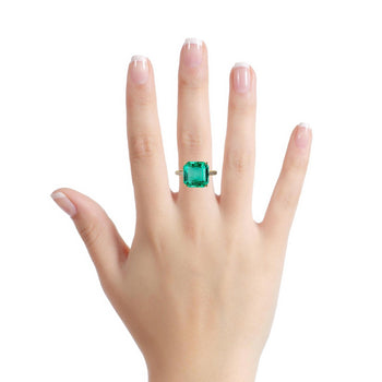 AGL Cert. 4.45 Carat Vivid Green Colombian Emerald Ring in 18K Gold – Assay Jewelers