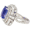 AGL Certified 10.10 Carat No Heat Ceylon Cornflower Blue Sapphire & Diamond Ring