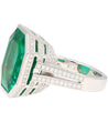 AGL Certified 17 Carat Octagonal Cut Minor Oil Colombian Emerald Ring-Rings-ASSAY