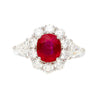 AGL Certified 1.76 Carat Pigeon's Blood Red No Heat CLASSIC Burma Ruby Ring