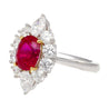 AGL Certified 3.04 Carat Pigeon’s Blood No-Heat Ruby with Diamond Halo Ring