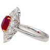 AGL Certified 3.04 Carat Pigeon’s Blood No-Heat Ruby with Diamond Halo Ring