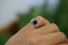 AGL Certified 3.5 Carat No Heat Blue Sapphire Platinum Mens Ring