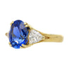 AGL Certified 4.49ct Burma Blue Sapphire Diamond 3-Stone Ring