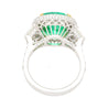 AGL Certified 7.36 Carat No Oil Cushion-Cut Colombian Emerald Ring With Half Moon Cut Diamonds in 18K Gold-Rings-ASSAY