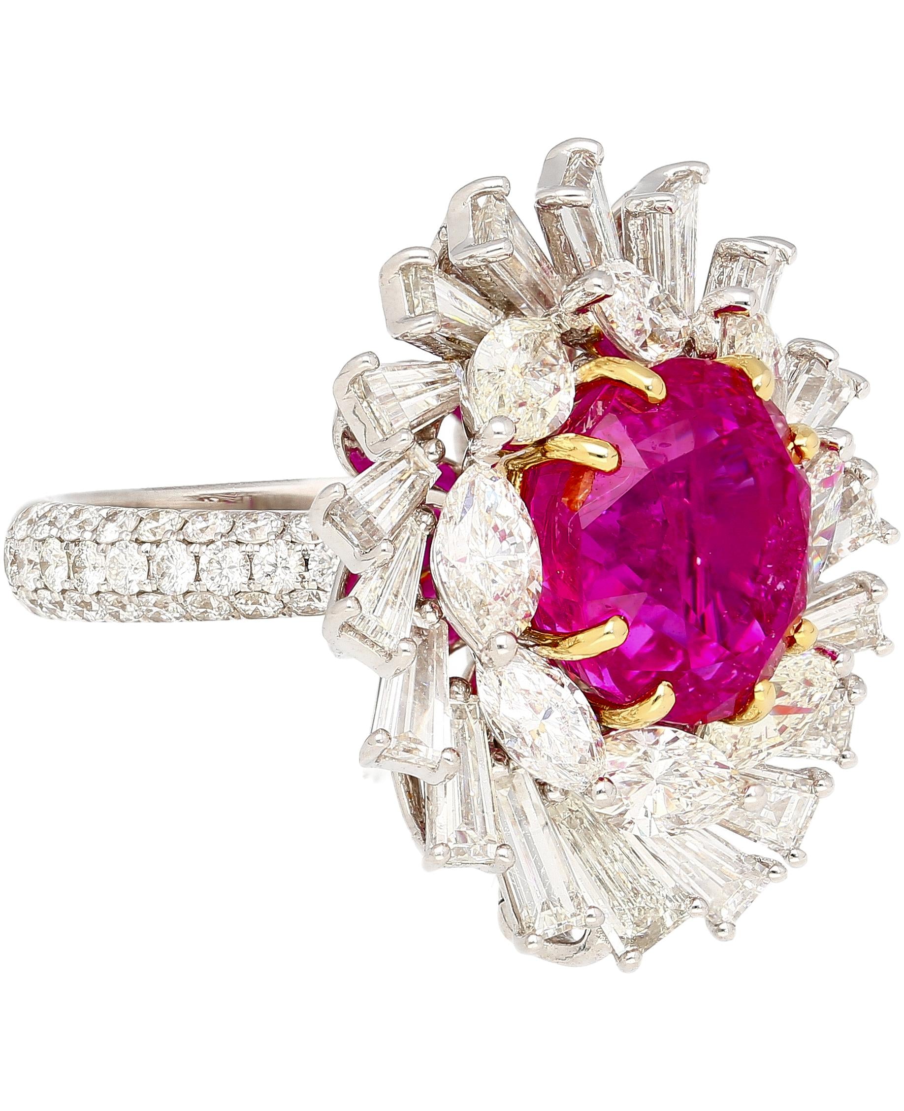 AGL Certified 9.55 Carat No Heat Burma Pink Sapphire Detachable Ring To Pendant