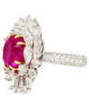 AGL Certified 9.55 Carat No Heat Burma Pink Sapphire Detachable Ring To Pendant