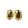 Ancient Greek Coin & Round Cut Diamond Bezel Set in 22K Yellow Gold Earrings