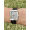 Angela Cummings Tank Style Women's Wrist Watch in Leather Strap