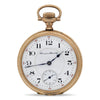 Antique 1915 Hampden Watch Co Railway 15J 16s 14K Gold Filled Open Face Pocket
