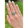 Antique Art Deco Platinum Natural Emerald Ring - ASSAY