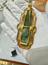 Antique Carved Grade A Jadeite Jade "Dragon Hook" Chinese Belt Buckle Pendant-Pendants-ASSAY