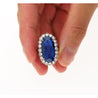 Antique Old Mine 11.3 Carat No Heat Burma Blue Sapphire & Diamond Halo Ring in Platinum