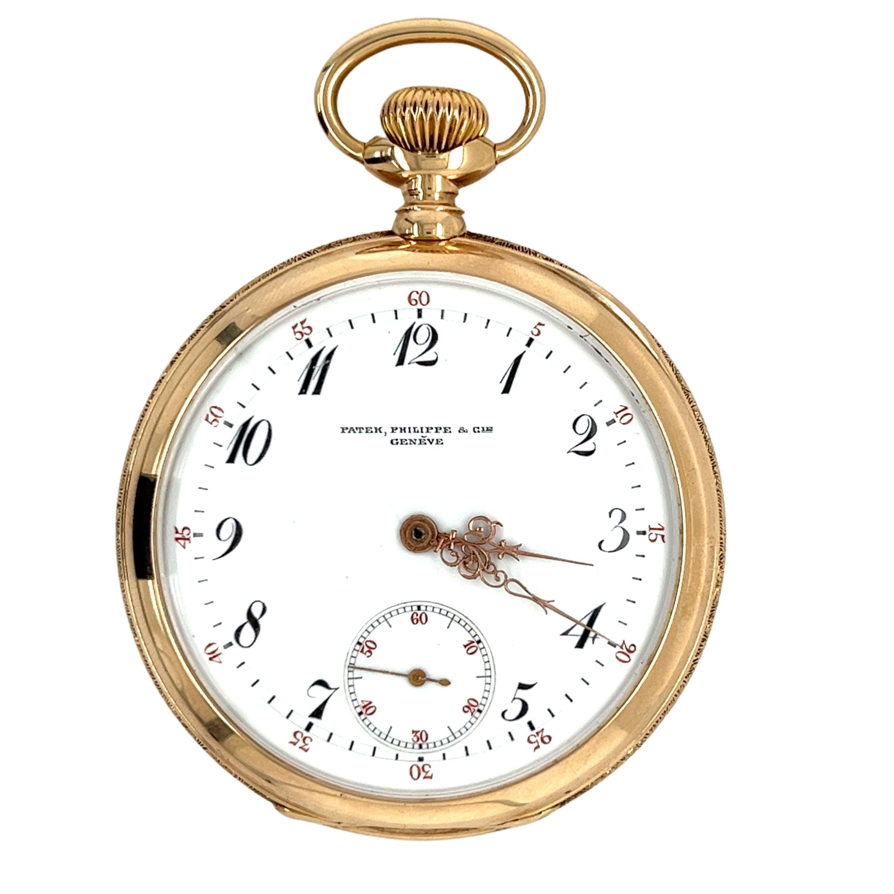 Antique Patek Philippe Pocket Watch 258729 in 18k Gold With Arabic Numerals-Watches-ASSAY