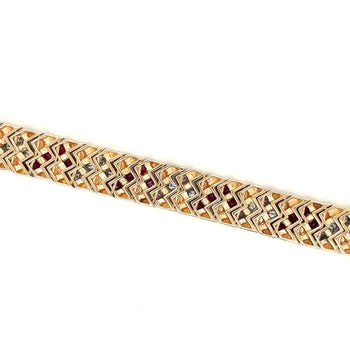 alt
Bracelet Art déco en or 14K, rubis et diamants – Assay Jewelers
