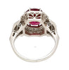 Art Deco GIA Cert. 4.35 Carat No Heat Spinel Vintage Platinum Ring