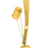 Art Deco Gold Mesh Makeup Purse with Mirror & Rouge Lipstick Holder