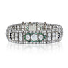 Art Deco Old-European Cut Diamond, Emerald and Onyx Platinum Art Deco Bracelet - ASSAY