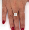 As Grown 4.01 Carat Asscher Cut Lab Grown Diamond Solitaire 14k Gold Ring-Rings-ASSAY