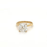 As Grown 4.01 Carat Asscher Cut Lab Grown Diamond Solitaire 14k Gold Ring-Rings-ASSAY