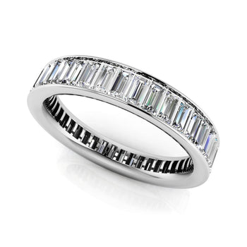 Assay Channel Emerald Cut Diamond Eternity Band Ring 14K White Gold – Assay Jewelers