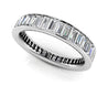 Assay Channel Emerald Cut Diamond Eternity Band Ring 14K White Gold